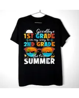 Goodbye 1st Grade Graduation To 2nd Grade Hello Summer Kids Shirt Unisex Standard T-Shirt black s